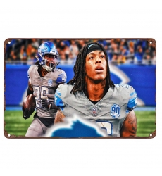 Detroit Lions Aluminum Sign 12x8 Inch Jahmyr Gibbs 002