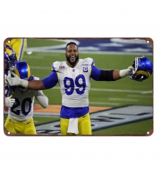 Los Angeles Rams Aluminum Sign 12x8 Inch Aaron Donald 001