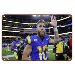 Los Angeles Rams Aluminum Sign 12x8 Inch Cooper Kupp 001