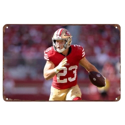 San Francisco 49ers Aluminum Sign Christian McCaffrey 004