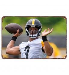 Pittsburgh Steelers Aluminum Sign 12x8 Inch Russell Wilson 002