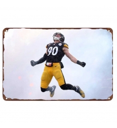 Pittsburgh Steelers Aluminum Sign 12x8 Inch T.J. Watt 007