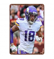 Minnesota Vikings Aluminum Sign 12x8 Inch Justin Jefferson 001