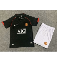 Youth Retro Soccer Jerseys Manchester United F.C. Black