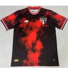 Men 2024 2025 Soccer Jersey San Paulo Black Red