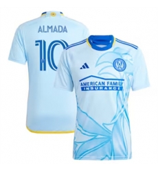 Men Atlanta United Thiago Almada 2024 25 Away Replica Light Blue