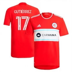 Men Chicago Fire Brian Gutierrez 2024 25 Home Replica Red