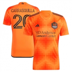 Men Houston Dynamo Adalberto Carrasquilla 2023 24 Home Replica Orange