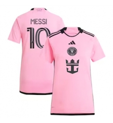 Women Inter Miami CF Lionel Messi 2024 25 Home Replica Pink