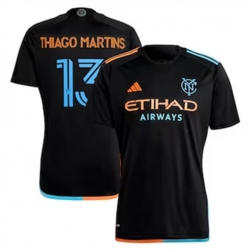 Men New York City FC Thiago Martins 2024 25 Away Replica Black