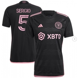 Men's Inter Miami CF Sergio Busquets adidas Black 2023 La Noche Replica Player Jersey