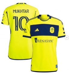 Mens Nashville SC Hany Mukhtar adidas Yellow 2024 The 615 Kit Authentic Player Jersey Mens Nashville SC Hany Mukhtar adidas Yellow 2024 The 615 Kit Authentic Player Jersey