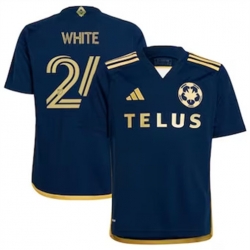 Men Vancouver Whitecaps FC Brian White 2024 25 Away Replica Navy