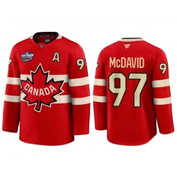 Men Canada 97 Connor McDavid Red 2025 4 Nations Face Off Premium Stitched A Patch Jersey