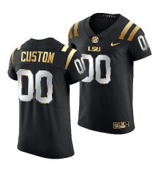 LSU Tigers Custom 2021 22 Golden Edition Elite Football Black Jersey
