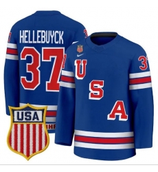 Men USA 37 Connor Hellebuyck Home Blue 2026 Olympic Hockey Jersey Men USA 37 Connor Hellebuyck Home Blue 2026 Olympic Hockey Jersey