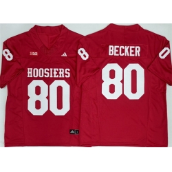 Men Indiana Hoosiers  80 Charlie Becker Red F U S E  Stitched Basketball Jerseys