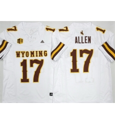 Men Wyoming Cowboys 17 Josh Allen White 2026 F U S E Stitched College Football Jersey Men Wyoming Cowboys 17 Josh Allen White 2026 F U S E Stitched College Football Jersey