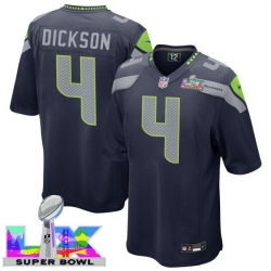Men Women Youth Seattle Seahawks #4 Michael Dickson 2025 2026 Super Bowl LX F U S E Stitched NFL Jersey Blue