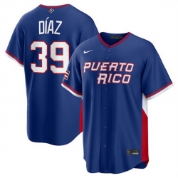 Men Puerto Rico Baseball Customized Blue 2026 World Baseball Classic Road Stadium Stitched Jersey