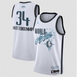 Men 2026 All Star  34 Giannis Antetokounmpo White Stitched Basketball Jersey