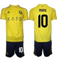 Men Al Nassr 2026 Soccer Jerseys Yellow #10 MANE