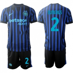 Men Internazionale 2026 Soccer Jerseys BlueBlack #2 DUMFRIES