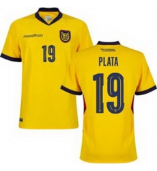 Men 19 Ecuador Gonzalo Plata Away Replica Jersey   1