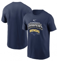 Men Milwaukee Brewers Navy 2026 National League Champions T Shirt Men Milwaukee Brewers Navy 2026 National League Champions T Shirt