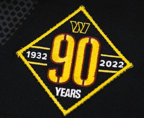 Commanders 90th Anniversary Patch Biaog Black