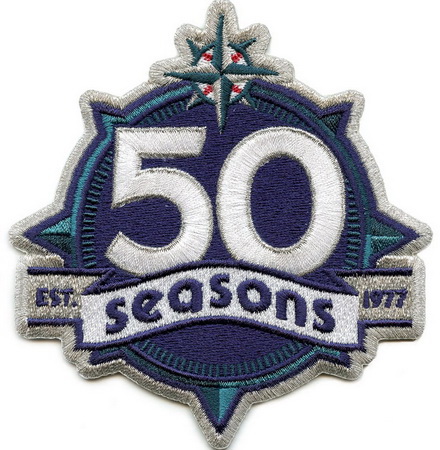 Men Seattle Mariners 50th Anniversary Patch Biaog